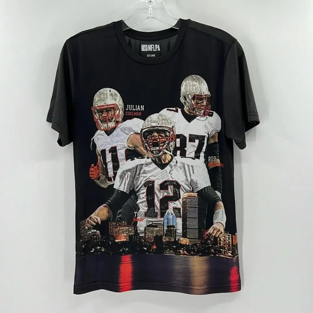 NFLPA Youth T-Shirt - Brady, Gronkowski, and Edelman - Large